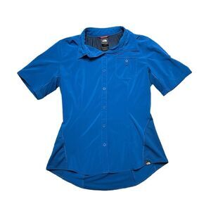 THE NORTH FACE Short sleeve button down shirt Blue Size Medium